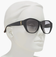 Load image into Gallery viewer, BRAND NEW Saint Laurent YSL 57mm Sunglasses Black / Grey