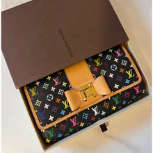 Load image into Gallery viewer, Louis Vuitton X Takashi Murakami Monogram Multicolor Noir Sarah Noeud Wallet
