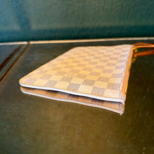 Load image into Gallery viewer, Louis Vuitton Damier Azur / Rose Ballerine Neverfull MM Pouch
