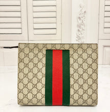 Load image into Gallery viewer, PRELOVED Gucci Supreme Monogram Selleria Cosmetic Case
