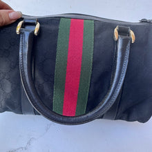 Load image into Gallery viewer, Gucci Black GG Canvas Boston Bag
