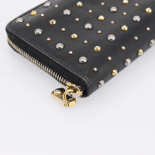 Load image into Gallery viewer, Miu Miu Studded Leather Zip Wallet
