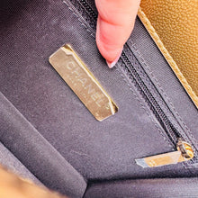 Load image into Gallery viewer, CHANEL Calfskin Caviar Quilted Mini Chain Handle Flap Gold
