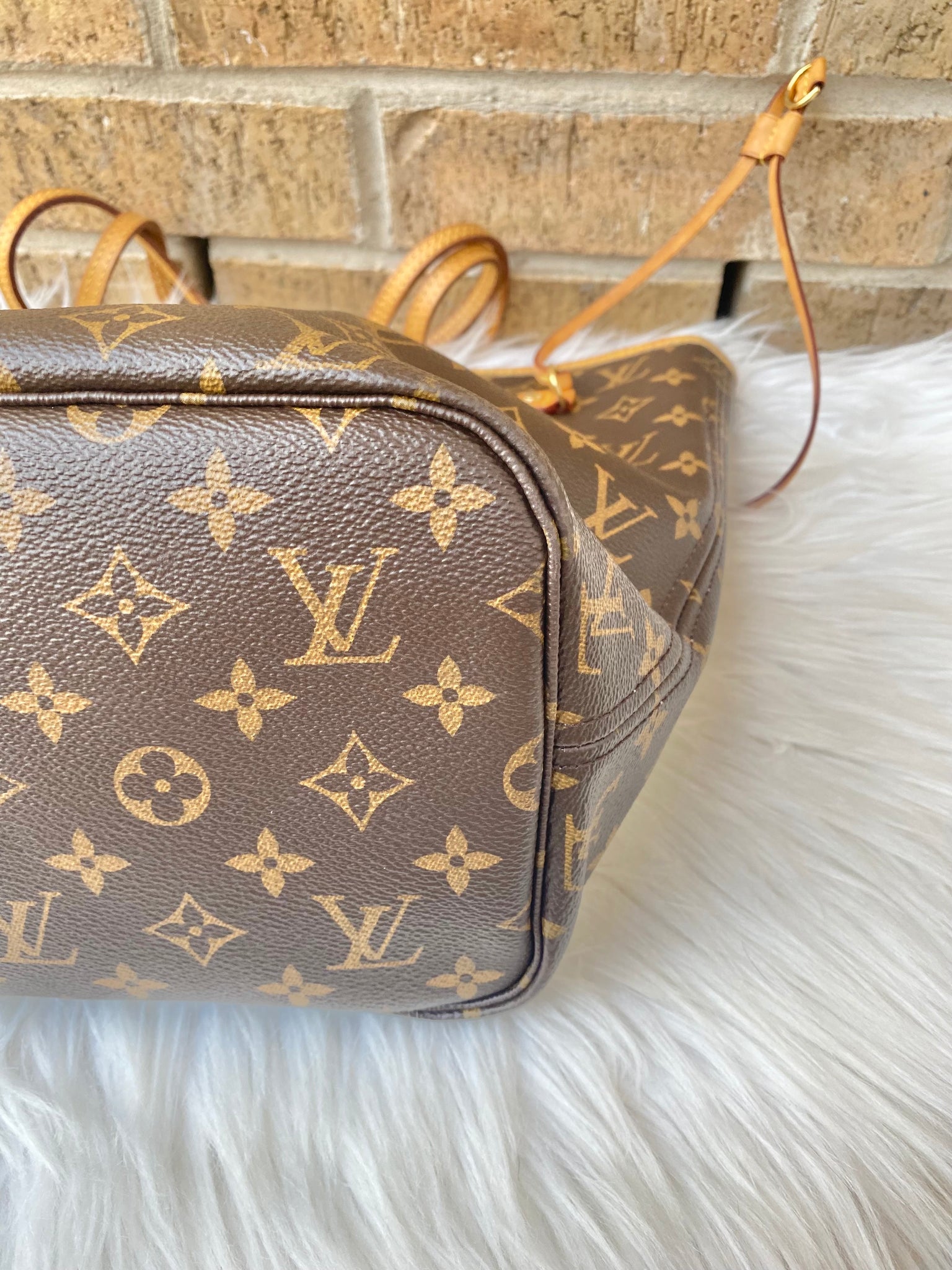 PRELOVED Louis Vuitton Monogram Neverfull MM Rose Ballerine with