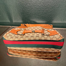 Load image into Gallery viewer, Gucci GG Canvas Heritage Web Horsebit Hobo
