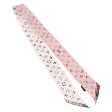 Load image into Gallery viewer, Louis Vuitton Silk Garden Monogram BB Bandeau Twilly Scarf Pink
