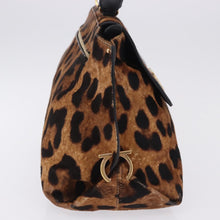 Load image into Gallery viewer, Salvatore Ferragamo Calfhair Leopard Print Sofia Satchel
