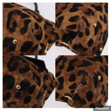 Load image into Gallery viewer, Salvatore Ferragamo Calfhair Leopard Print Sofia Satchel
