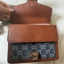 Load image into Gallery viewer, Gucci Denim GG Monogram Mini Dionysus Shoulder Bag
