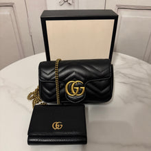 Load image into Gallery viewer, ✨💎Bundle💎✨Gucci Super Mini GG Marmont Crossbody and Wallet
