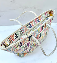 Load image into Gallery viewer, PRELOVED FENDI Zucca Spalmati Multicolor White Tote
