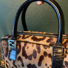 Load image into Gallery viewer, FENDI Pony Hair Leopard Top Handle Satchel
