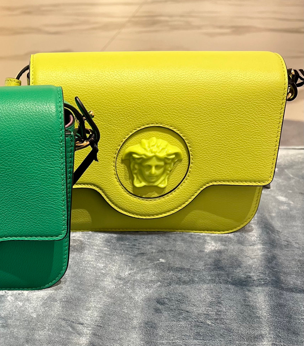 BRAND NEW VERSACE Medusa Shoulder Bag Lime Green