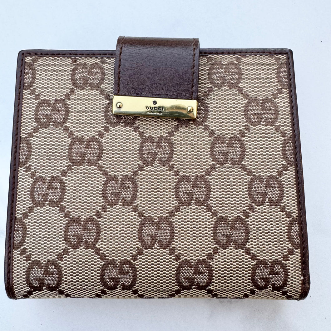 Gucci GG Monogram Canvas Compact Wallet