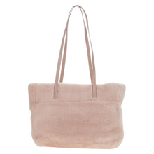 Load image into Gallery viewer, Miu Miu Pink Shearling Sequin Logo Tote with Pouch
