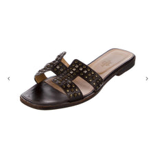Load image into Gallery viewer, HERMES Oran Leather Slides Women's Size: 8.5

