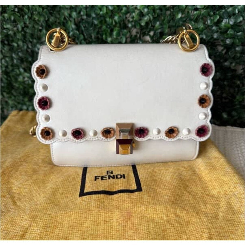 Fendi Vitello Liberty Kan Shoulder Bag