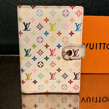 Load image into Gallery viewer, Louis Vuitton Takashi Murakami Monogram Multicolor Blanc Small Ring Agenda
