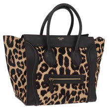 Load image into Gallery viewer, CELINE Leopard Pony Hair Mini Luggage Tote

