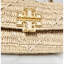 Load image into Gallery viewer, BRAND NEW Tory Burch Britten Raffia Crochet Mini Top Handle
