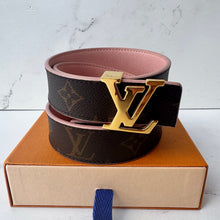 Load image into Gallery viewer, Louis Vuitton Size 80 / 32 Monogram Rose Ballerine Reversible Belt
