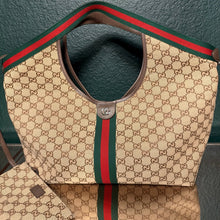Load image into Gallery viewer, GUCCI GG Monogram Web Large Giglio Tote
