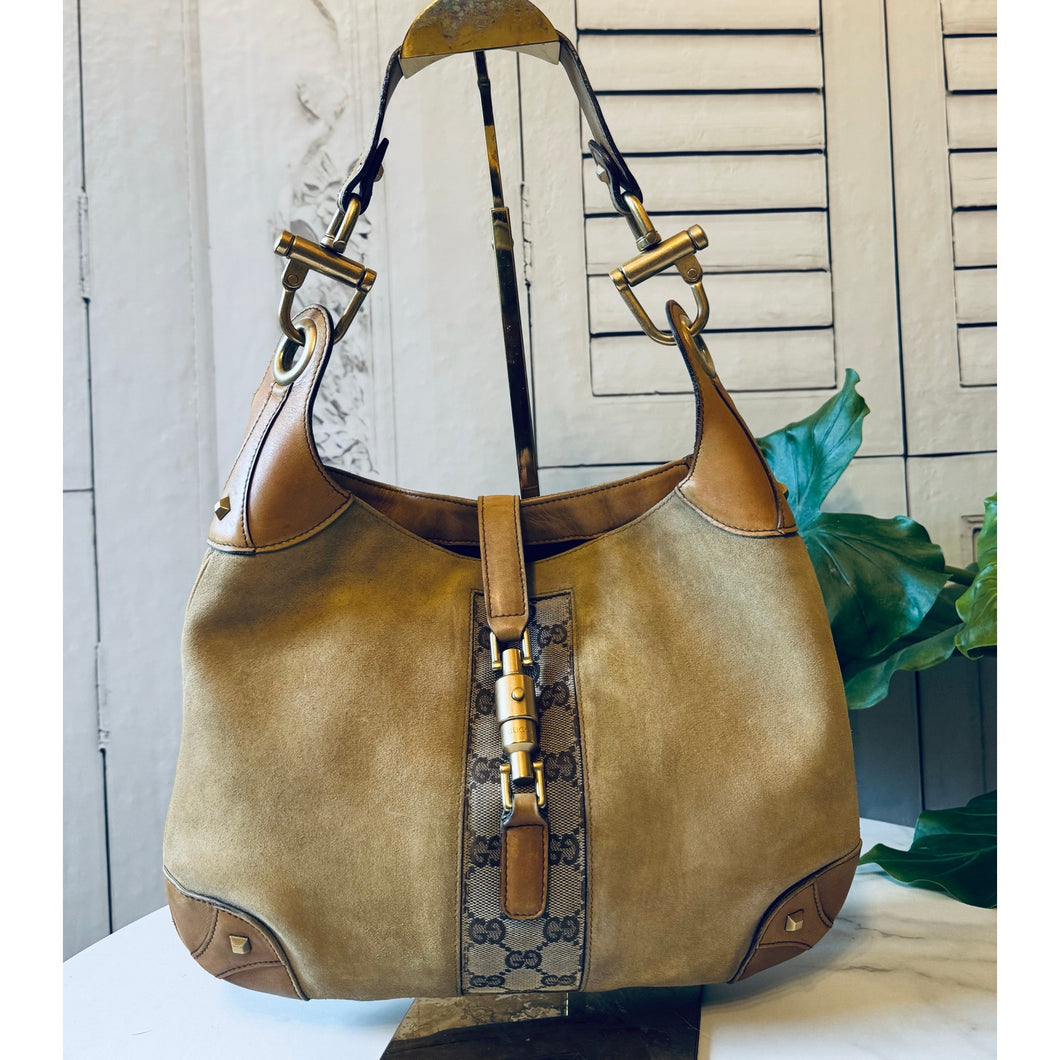 Gucci Suede Jackie Hobo Bag