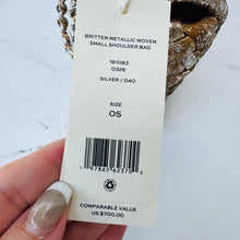 Load image into Gallery viewer, BRAND NEW Tory Burch Britten Metallic Woven Small Shoulder Bag
