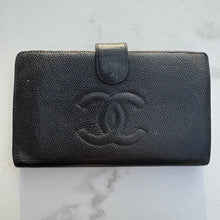 Load image into Gallery viewer, PRELOVED Chanel Caviar Timeless CC French Wallet Black
