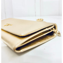 Load image into Gallery viewer, Prada Bundle: Metallic Gold Saffiano Wallet on Chain and Key Case

