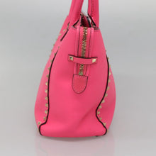 Load image into Gallery viewer, Valentino Garavani Vitello Rockstud Double Handle Tote Pink
