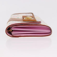 Load image into Gallery viewer, Louis Vuitton X Takashi Murakami Monogram Multicolor Blanc Sarah Noeud Wallet
