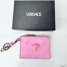 Load image into Gallery viewer, Brand New Versace Pink Suede Medusa Key Pouch
