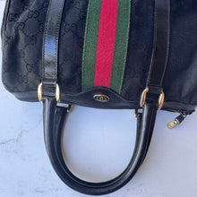 Load image into Gallery viewer, Gucci Black GG Canvas Boston Bag
