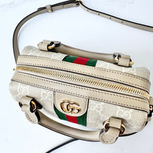 Load image into Gallery viewer, Gucci GG Supreme Canvas Super Mini Ophidia Boston Bag Mystic White
