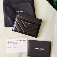 Load image into Gallery viewer, Saint Laurent Chevron Quilted Card Case
