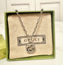 Load image into Gallery viewer, PRELOVED GUCCI Sterling Silver Interlocking G Pendant Necklace
