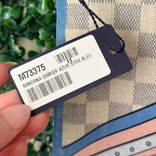 Load image into Gallery viewer, Louis Vuitton Damier Azur Cotton Square Bandana Scarf
