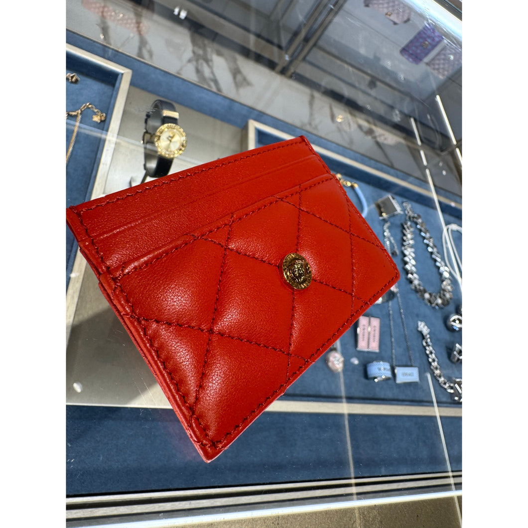 BRAND NEW VERSACE Medusa Card Case - Orange