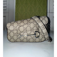 Load image into Gallery viewer, BRAND NEW Gucci GG Supreme Monogram Mini Asymmetric Horsebit 1955
