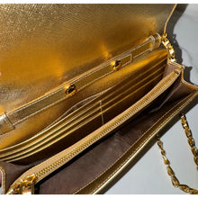 Load image into Gallery viewer, Prada Bundle: Metallic Gold Saffiano Wallet on Chain and Key Case
