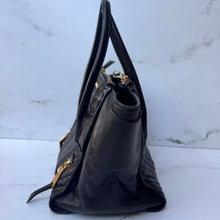 Load image into Gallery viewer, Miu Miu Black Nappa Leather Biker Tote
