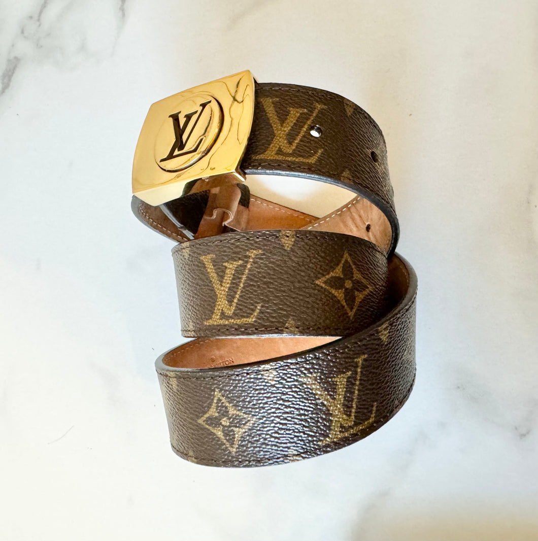 PRELOVED Louis Vuitton Monogram Belt size 80/32