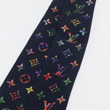 Load image into Gallery viewer, Louis Vuitton Silk Garden Monogram BB Bandeau Twilly Scarf Navy
