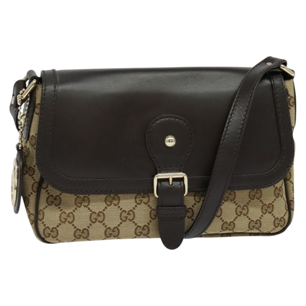 Gucci Canvas GG Monogram Flap Crossbody Bag