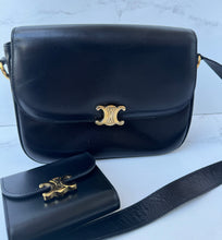 Load image into Gallery viewer, PRELOVED Celine Shiny Calfskin Classic Triomphe Shoulder Bag and Wallet Bundle
