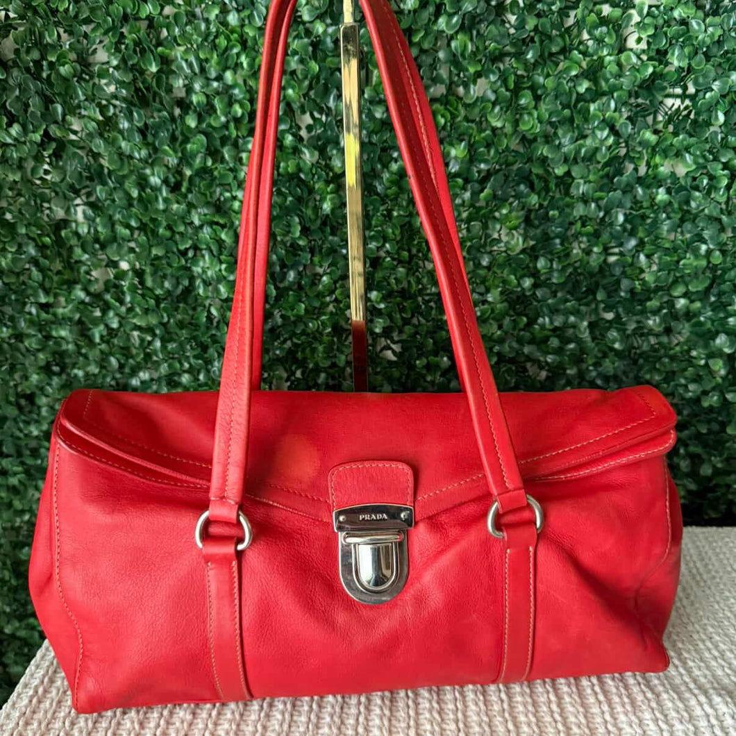 PRADA Leather Shoulder Bag