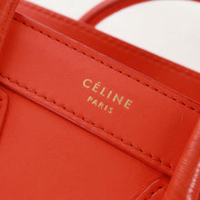 Load image into Gallery viewer, CELINE Drummed Calfskin Nano Luggage Vermillion
