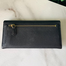 Load image into Gallery viewer, Prada Black Saffiano Leather Continental Wallet
