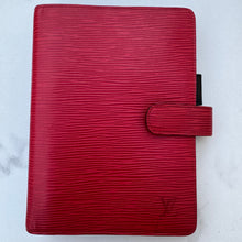 Load image into Gallery viewer, Louis Vuitton Red Epi Medium Ring Agenda
